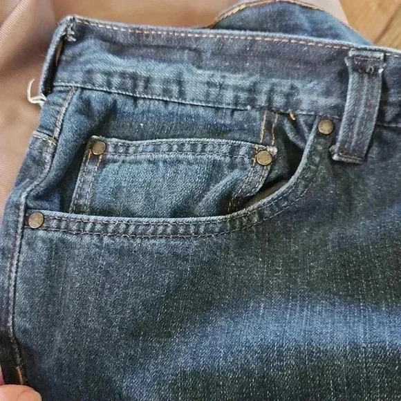 Men's CHAPS Denim Jeans Straight Fit 48x32 Dark Wash - Picture 14 of 15